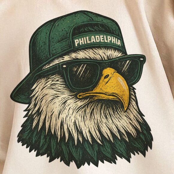 Philadelphia Football Graphic Style Crewneck Sweatshirt 166 - Picture 2 of 5